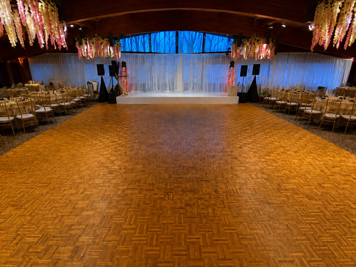 Before — bare venue floor