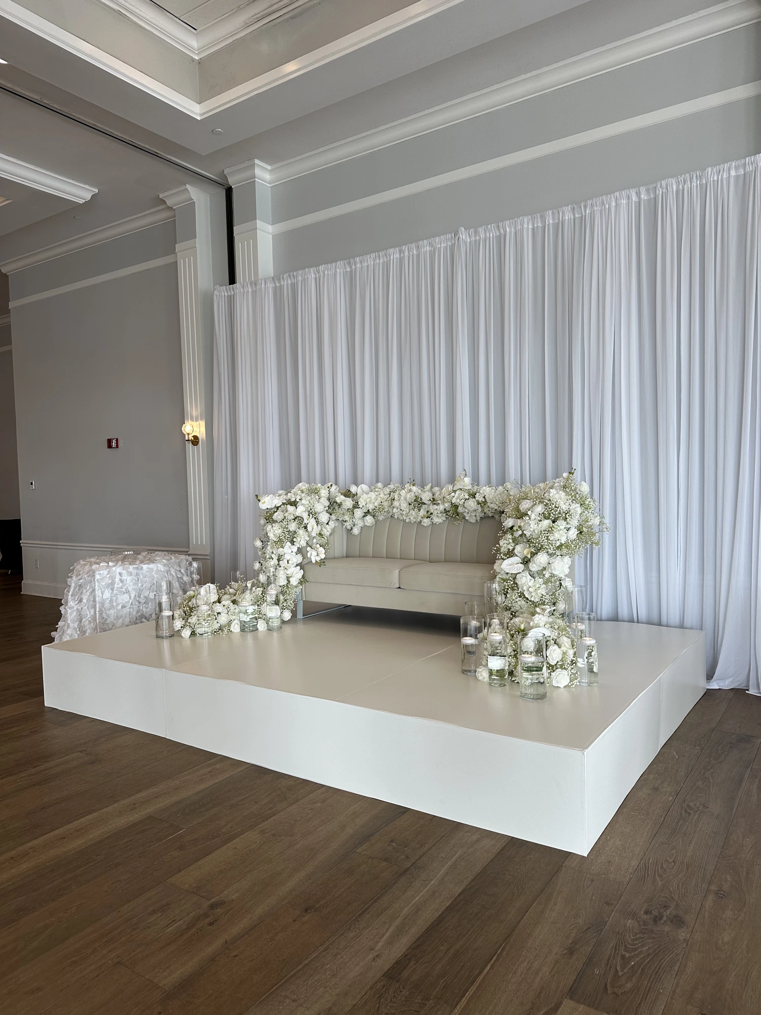 All-White Sweetheart Stage